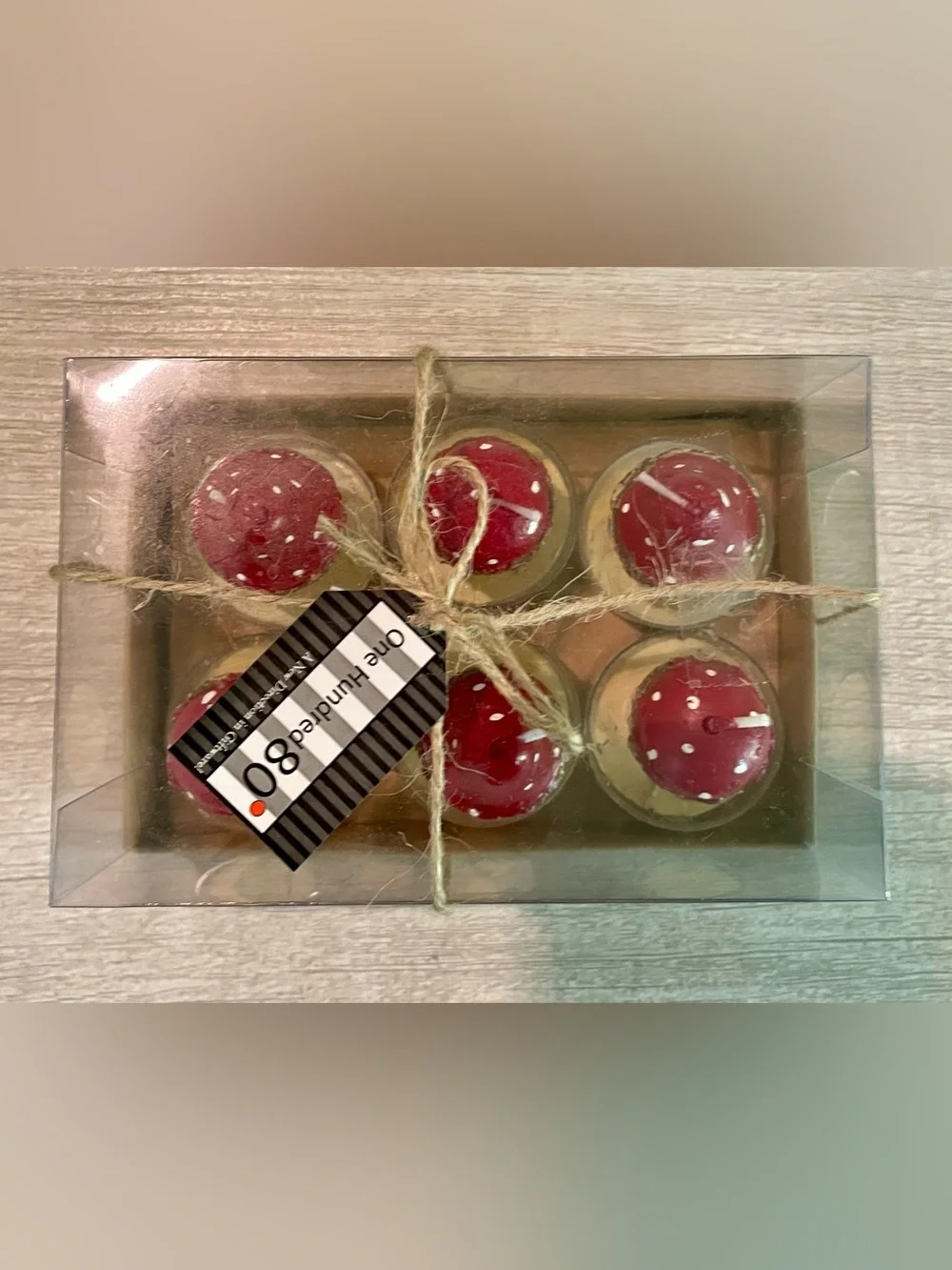 NWT Mushroom Tealight Candles Set of 6